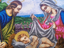 "Ікона вишита чеським бісером. "Свята Родина"